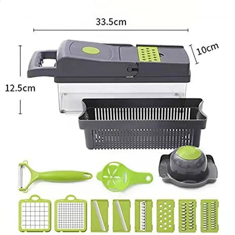 16-in-1 Multifunctional Vegetable Chopper | Smart Food Cutter, Slicer & Dicer
