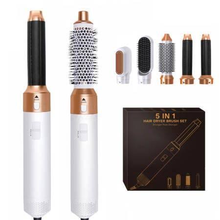 5-in-1 Hot Air Hair Styler Brush | Hair Dryer, Volumizer, Straightener & Curler