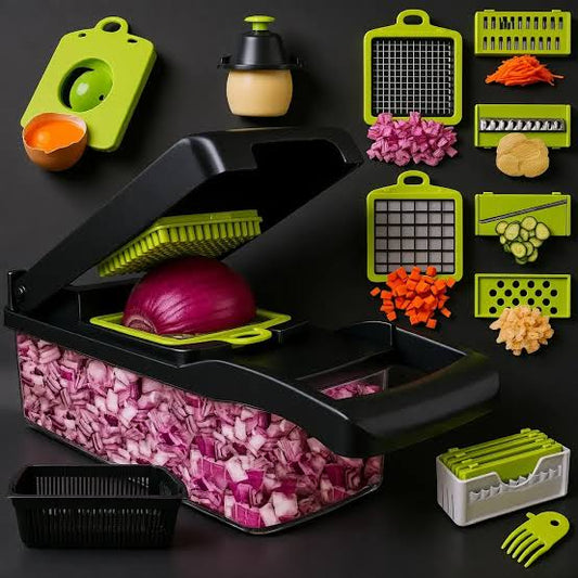 16-in-1 Multifunctional Vegetable Chopper | Smart Food Cutter, Slicer & Dicer